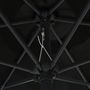 Voir la diapositive 5 : VIDAXL Parasol de jardin avec lumieres LED et mat en aluminium noir