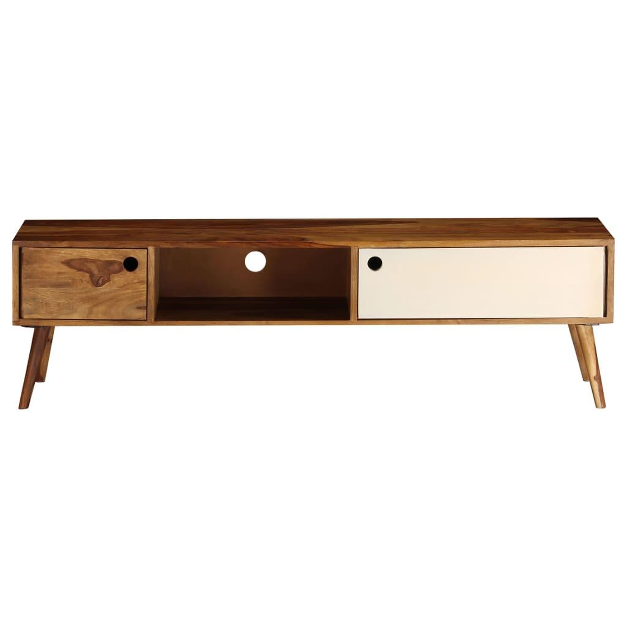 Voir la diapositive 2 : VIDAXL Meuble tv 140x30x40 cm bois massif