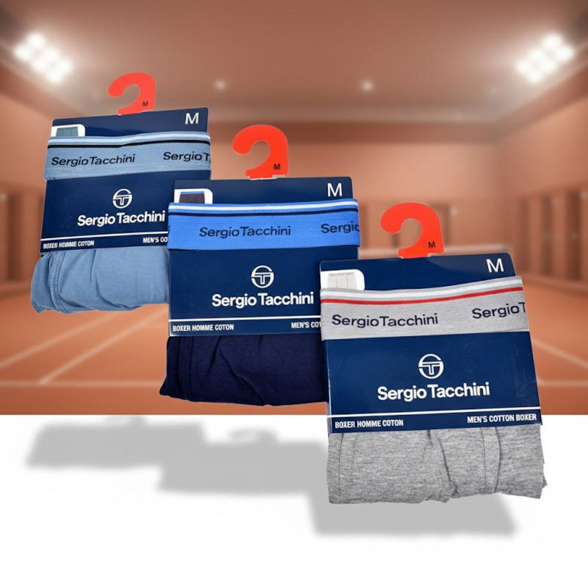 SERGIO TACCHINI Sergio Tacchini Pack de Boxers Homme Lot de 3