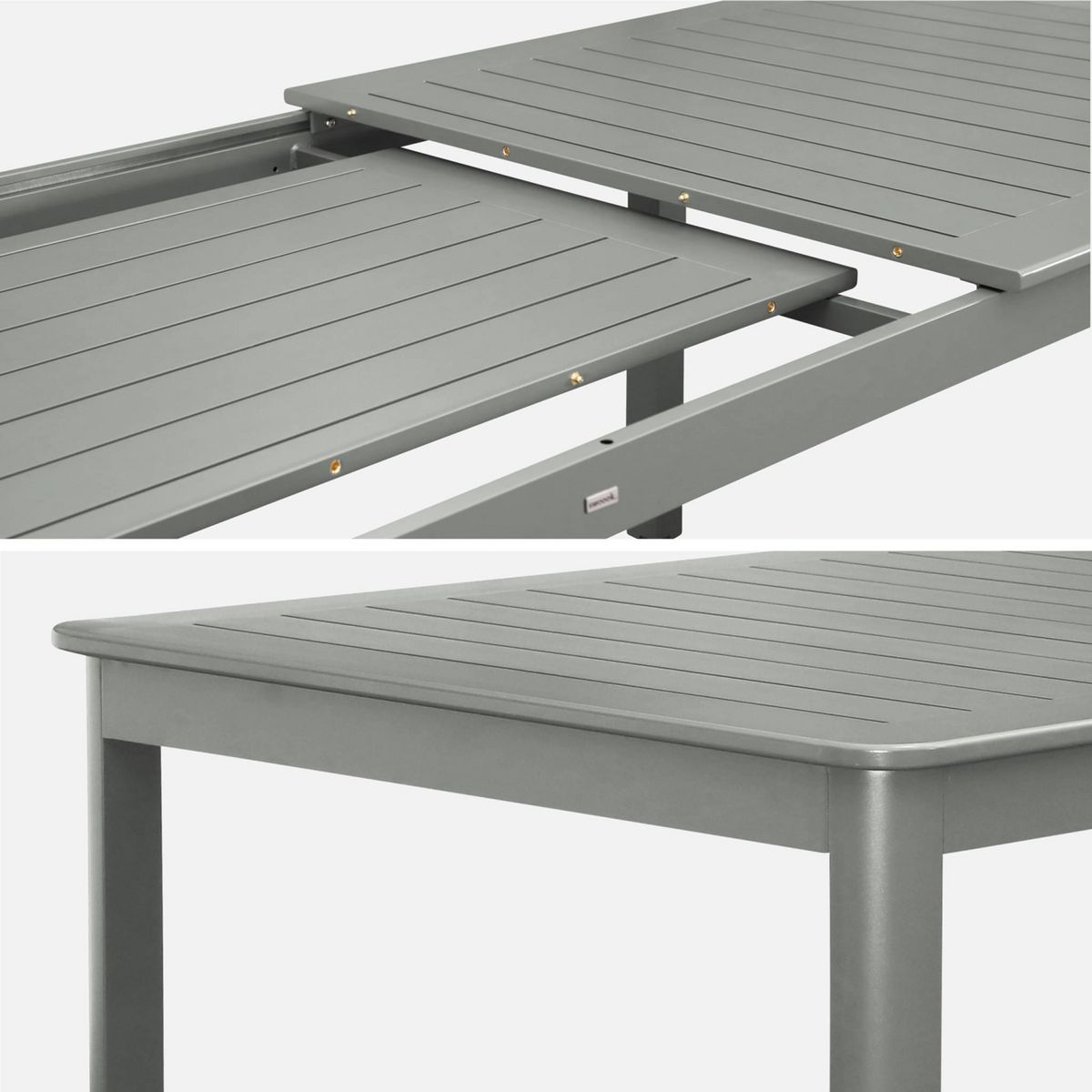 SWEEEK Table de jardin SEATTLE extensible aluminium, 10 places, 227 / 290 x 100 x 75 cm