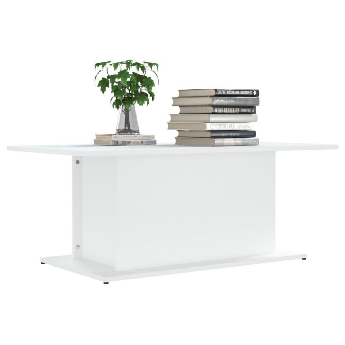 VIDAXL Table basse blanc 102x55,5x40 cm bois d'ingenierie