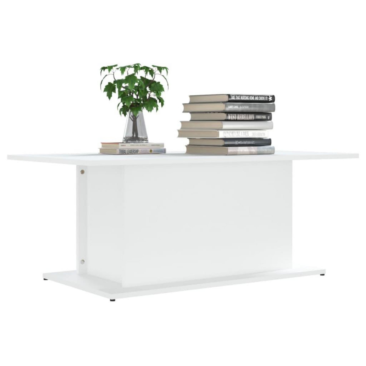 VIDAXL Table basse blanc 102x55,5x40 cm bois d'ingenierie