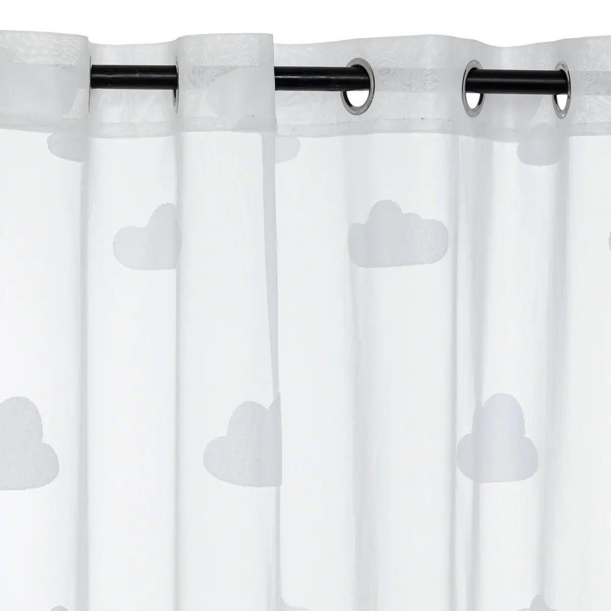 Atmosphera Kids Rideau Voilage à Œillets  Nuage  140x240cm Blanc