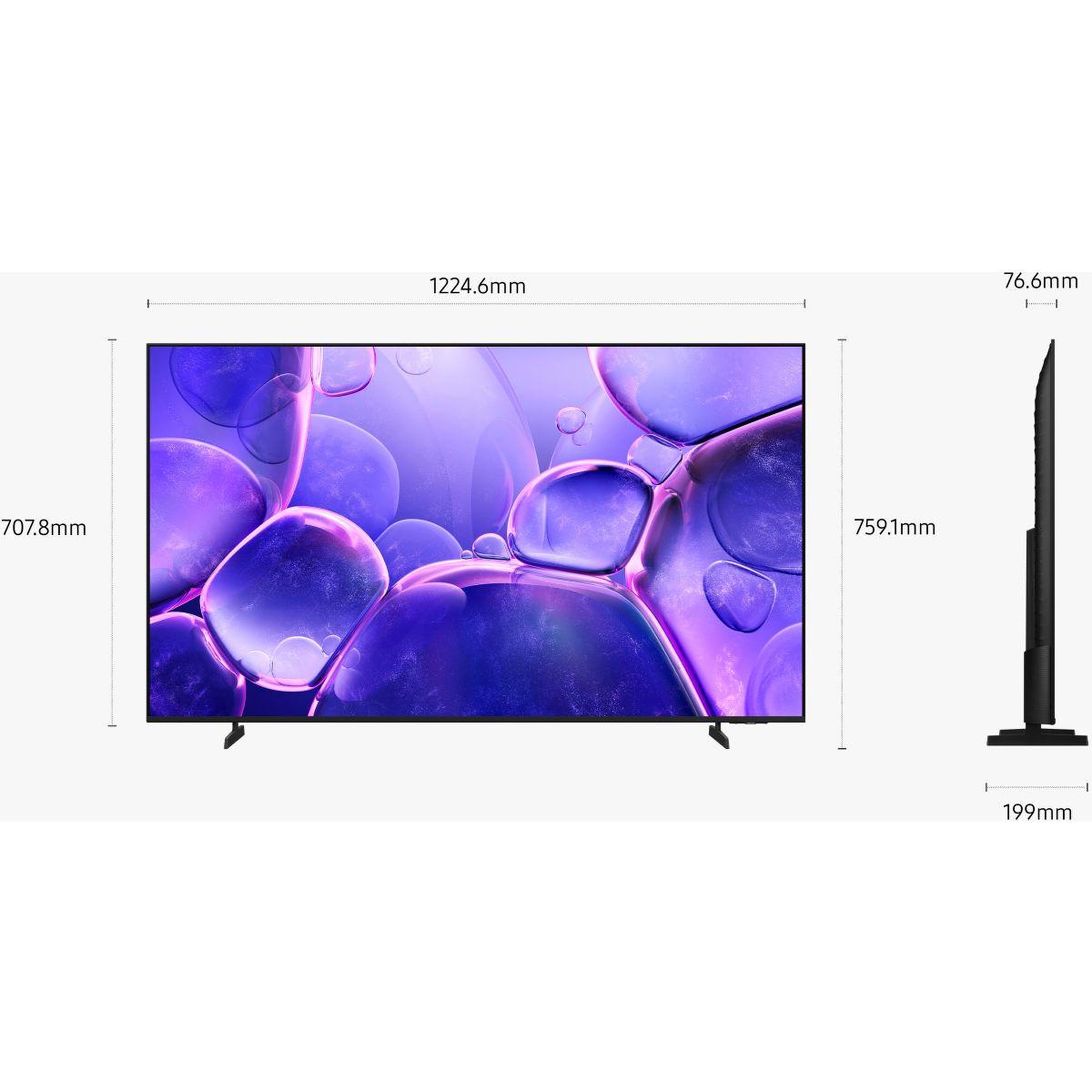 Voir la diapositive 2 : Samsung TV LED TU55U8005F4K AI SmartTV 2025
