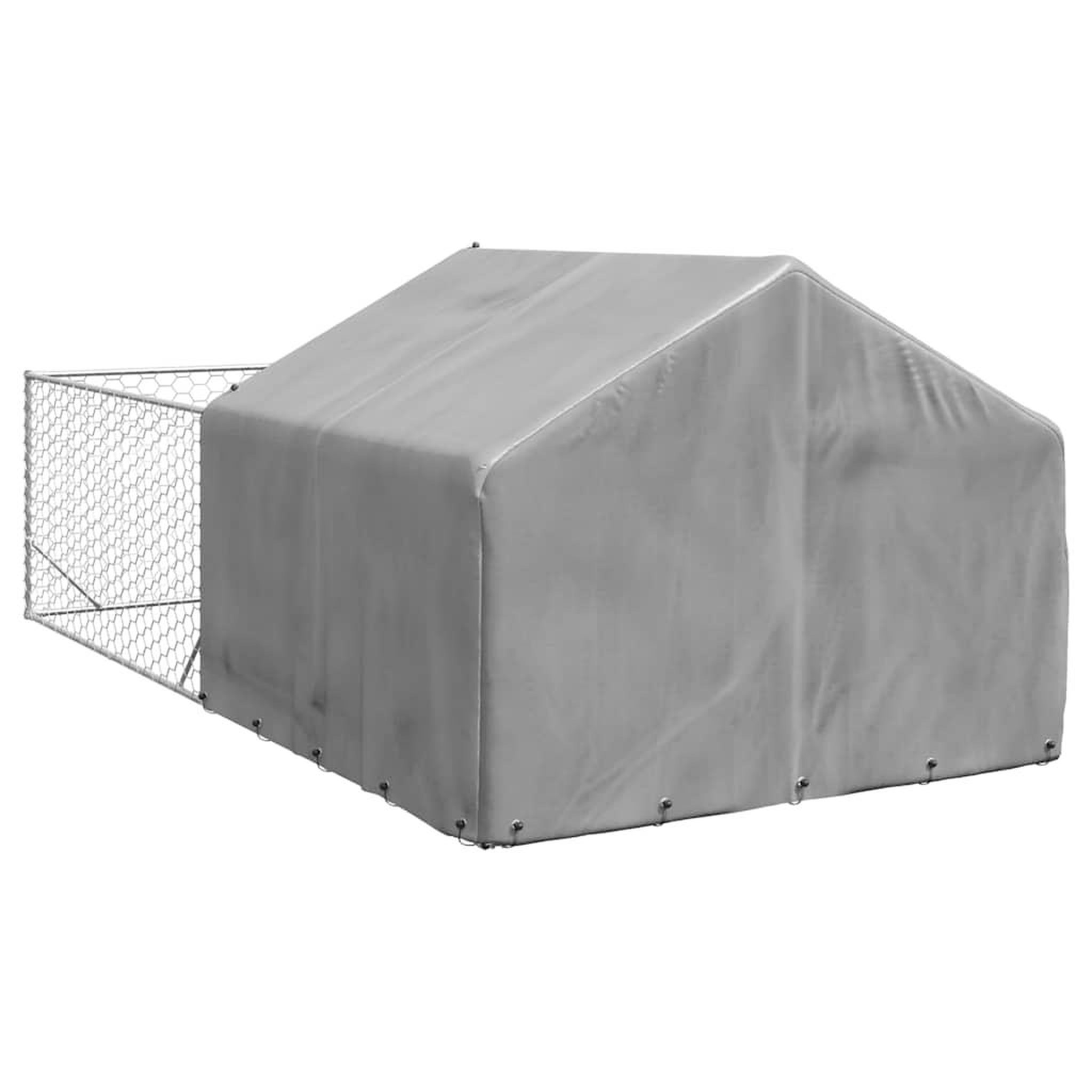 Voir la diapositive 5 : VIDAXL Niche d'exterieur pour chien enclos 5x2x1,5 m acier galvanise