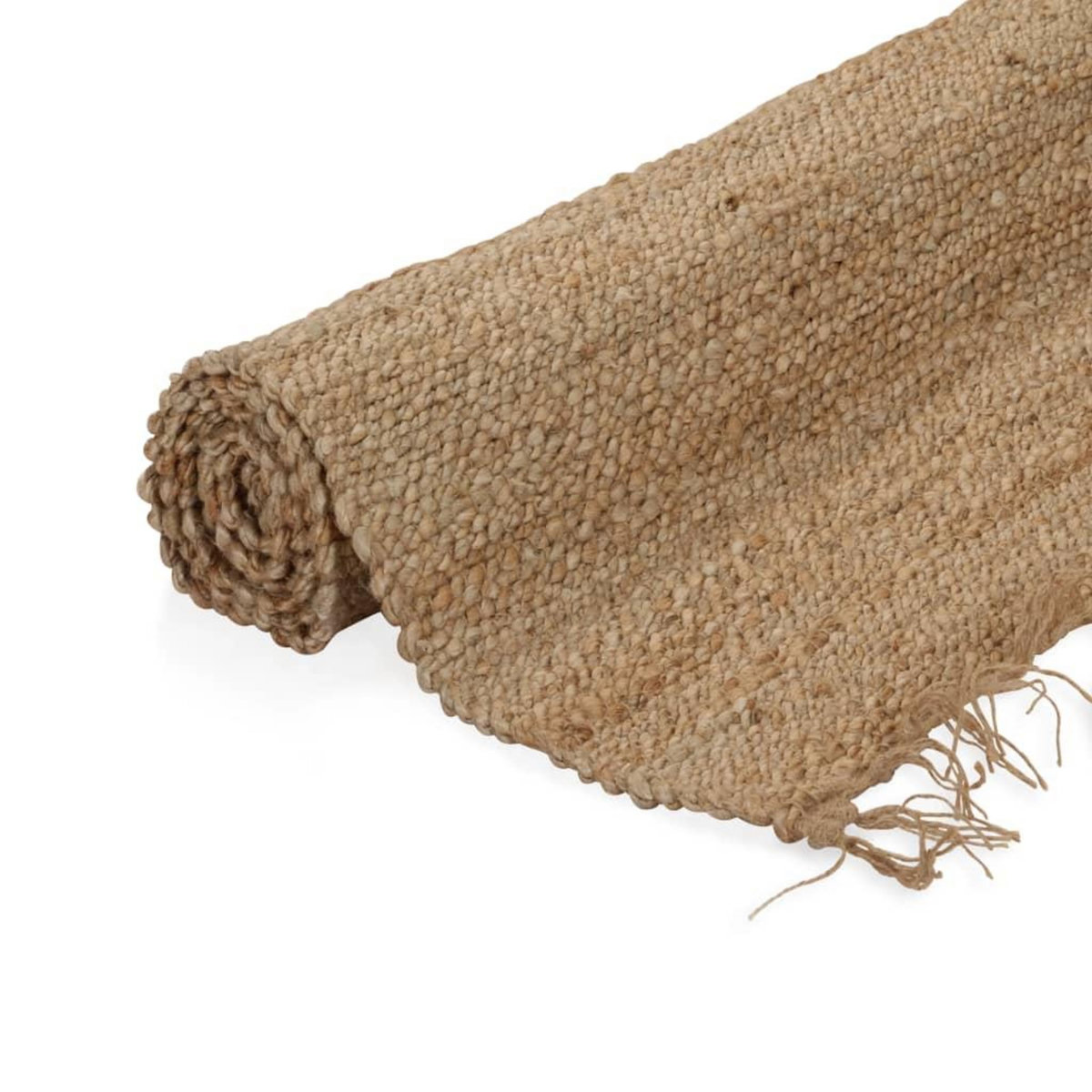 VIDAXL Tapis tisse a la main Jute 120 x 180 cm Naturel