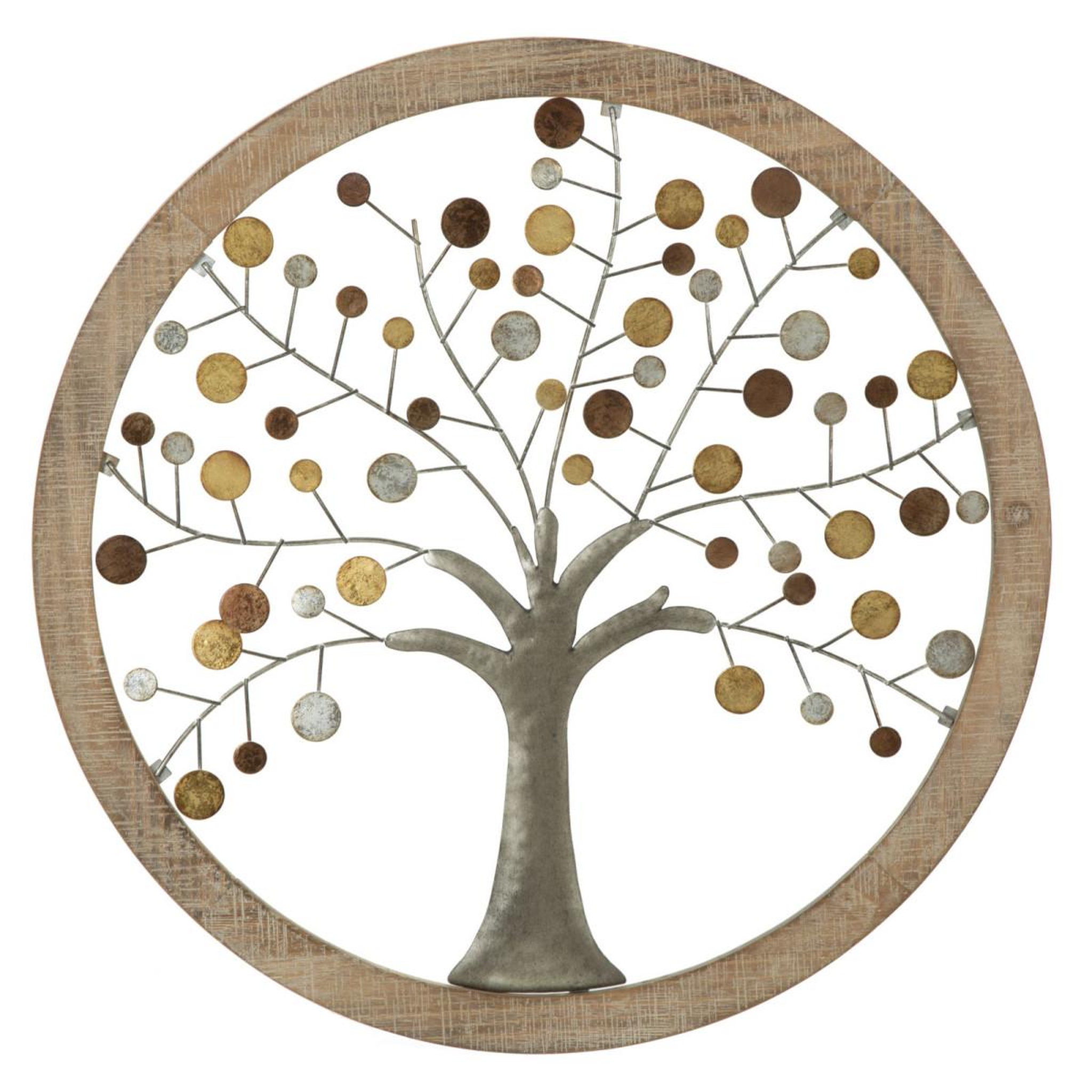 Paris Prix Déco murale ronde  arbre de vie  61cm multicolore