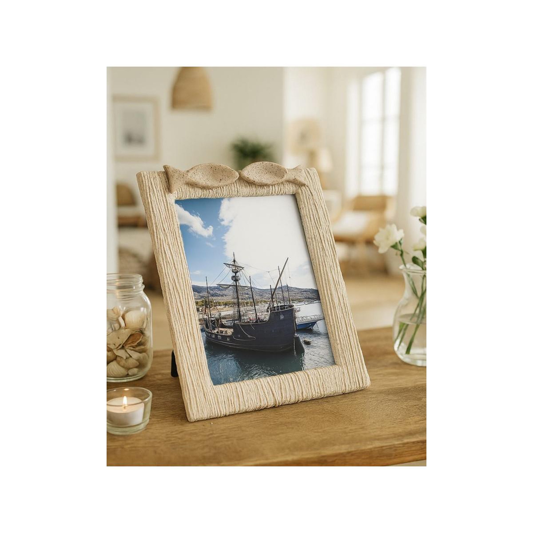 Voir la diapositive 5 : Paris Prix Cadre Photo Déco  Sand  20x25cm Beige