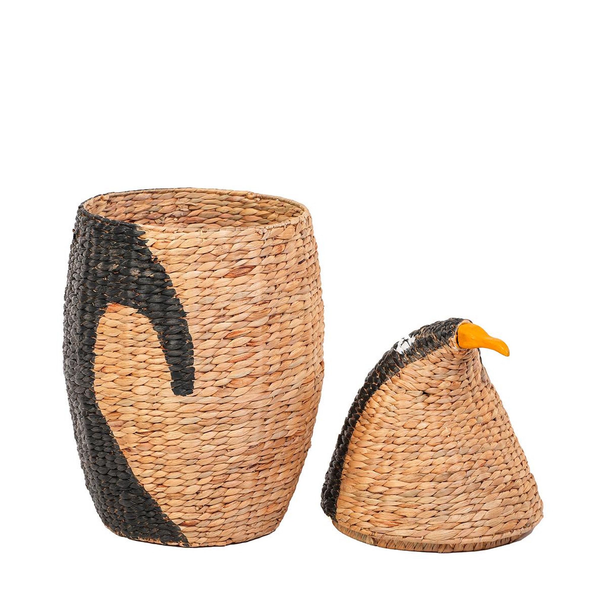 Voir la diapositive 4 : MAISON AUBERTIN Panier a linge manchot jacinthe d'eau - Naturel