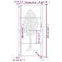 Voir la diapositive 6 : VIDAXL Portail de jardin 105x205 cm acier corten conception de l'arbre