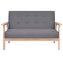Voir la diapositive 3 : VIDAXL Ensemble de canapes 2 pcs Tissu Gris fonce