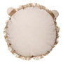 Voir la diapositive 3 : ATMOSPHERA Coussin rond lion franges 38 cm