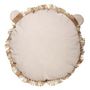 Voir la diapositive 3 : ATMOSPHERA Coussin rond lion franges 38 cm