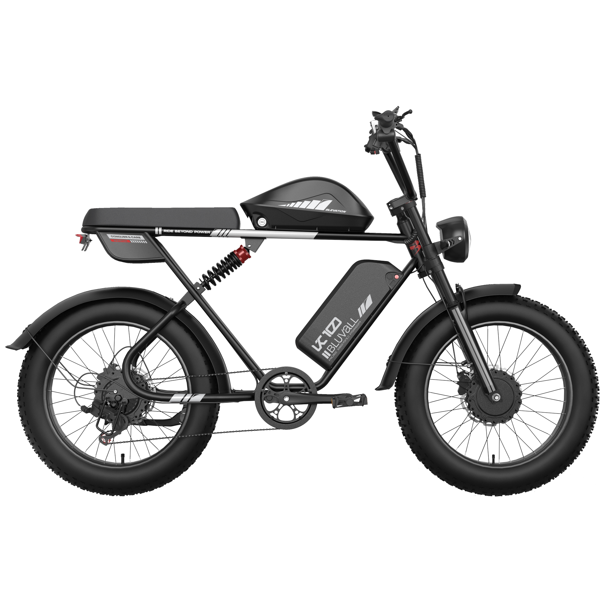 Voir la diapositive 2 : BLUVALL Vélo électrique bluvall k10 awd 20  fat bike, double batterie 2236 wh, suspension intégrale