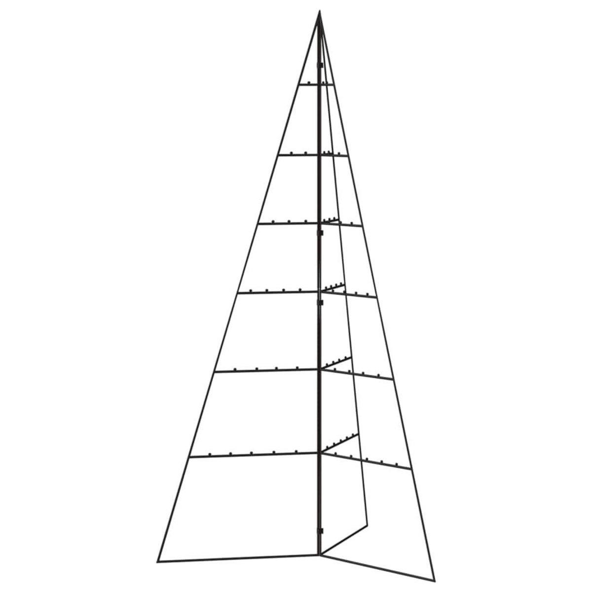 VIDAXL Arbre de Noël en metal pour decoration noir 140 cm