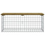 Voir la diapositive 3 : VIDAXL Banc de jardin design gabion 103x44x42 cm bois de pin impregne