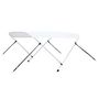 Voir la diapositive 2 : VIDAXL Auvent bimini a 2 arceaux Blanc 180x130x110 cm