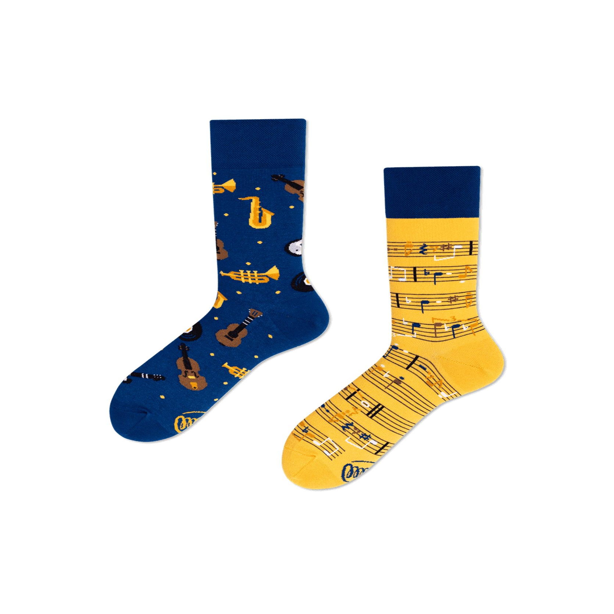 MANY MORNINGS Chaussettes notes de musique. Coloris disponibles : Multicolore