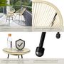 Voir la diapositive 5 : tectake Ensemble de 2 chaises de jardin avec table design rétro dans le style Acapulco beige