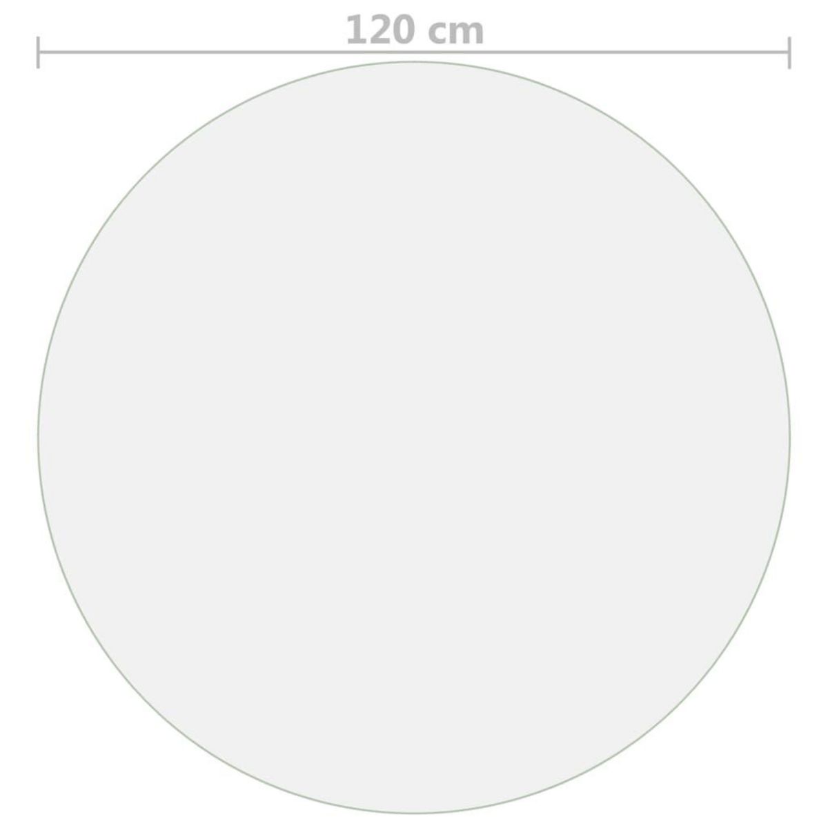 VIDAXL Protecteur de table transparent Ø 120 cm 1,6 mm PVC
