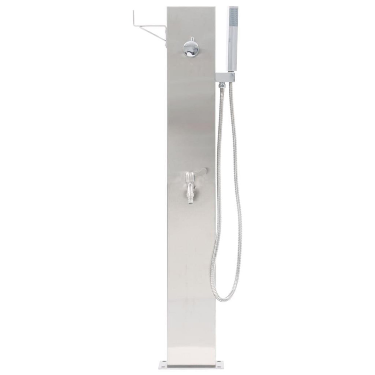 VIDAXL Robinet de douche de jardin 110 cm Acier inoxydable