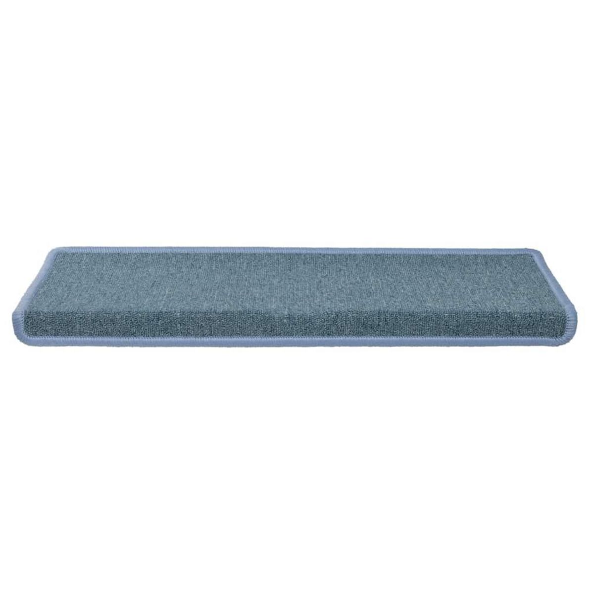 VIDAXL Tapis d'escalier 30 pcs 65x21x4 cm bleu