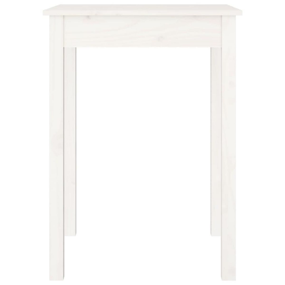 VIDAXL Table a manger Blanc 55x55x75 cm Bois massif de pin