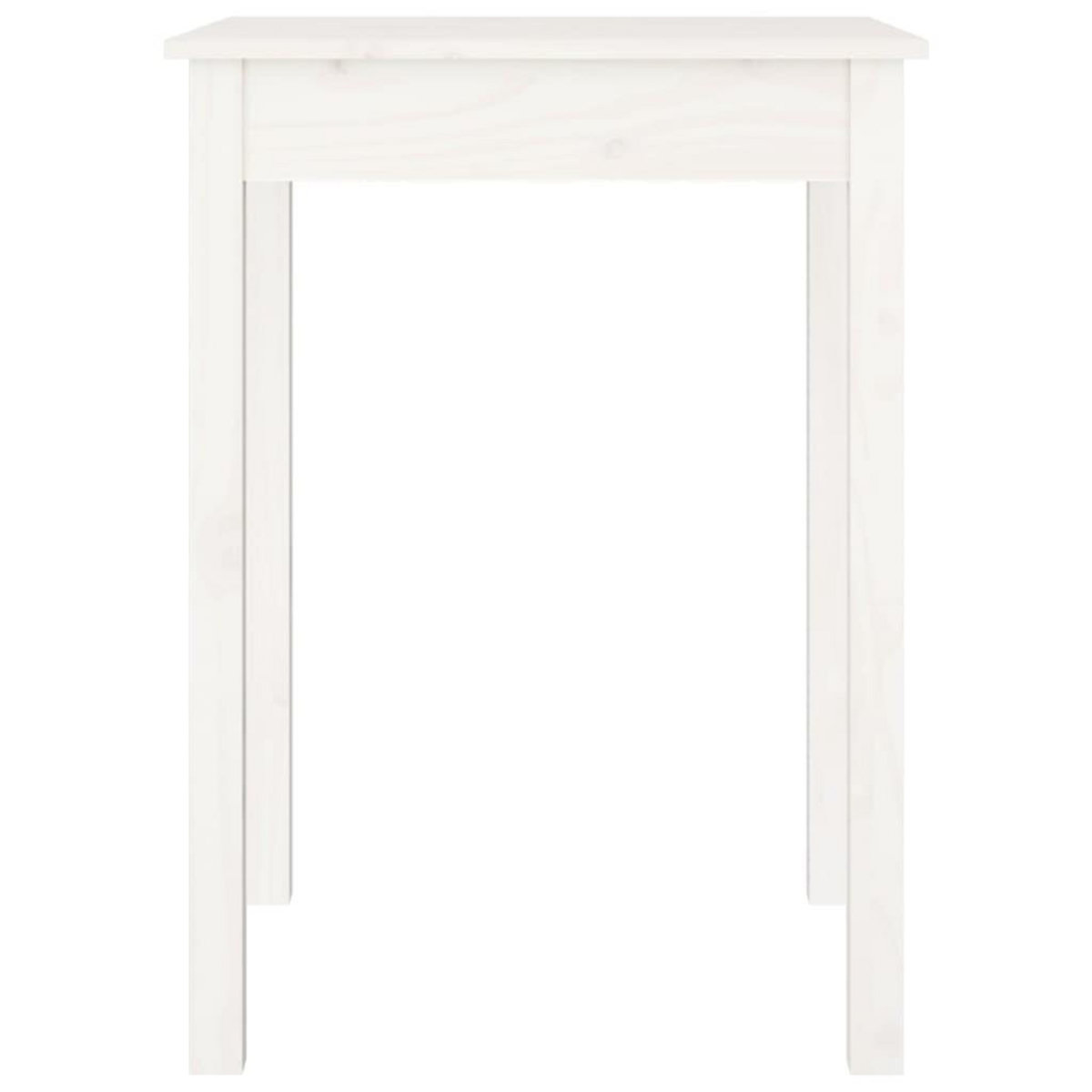 VIDAXL Table a manger Blanc 55x55x75 cm Bois massif de pin