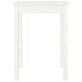 Voir la diapositive 4 : VIDAXL Table a manger Blanc 55x55x75 cm Bois massif de pin