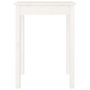 Voir la diapositive 4 : VIDAXL Table a manger Blanc 55x55x75 cm Bois massif de pin