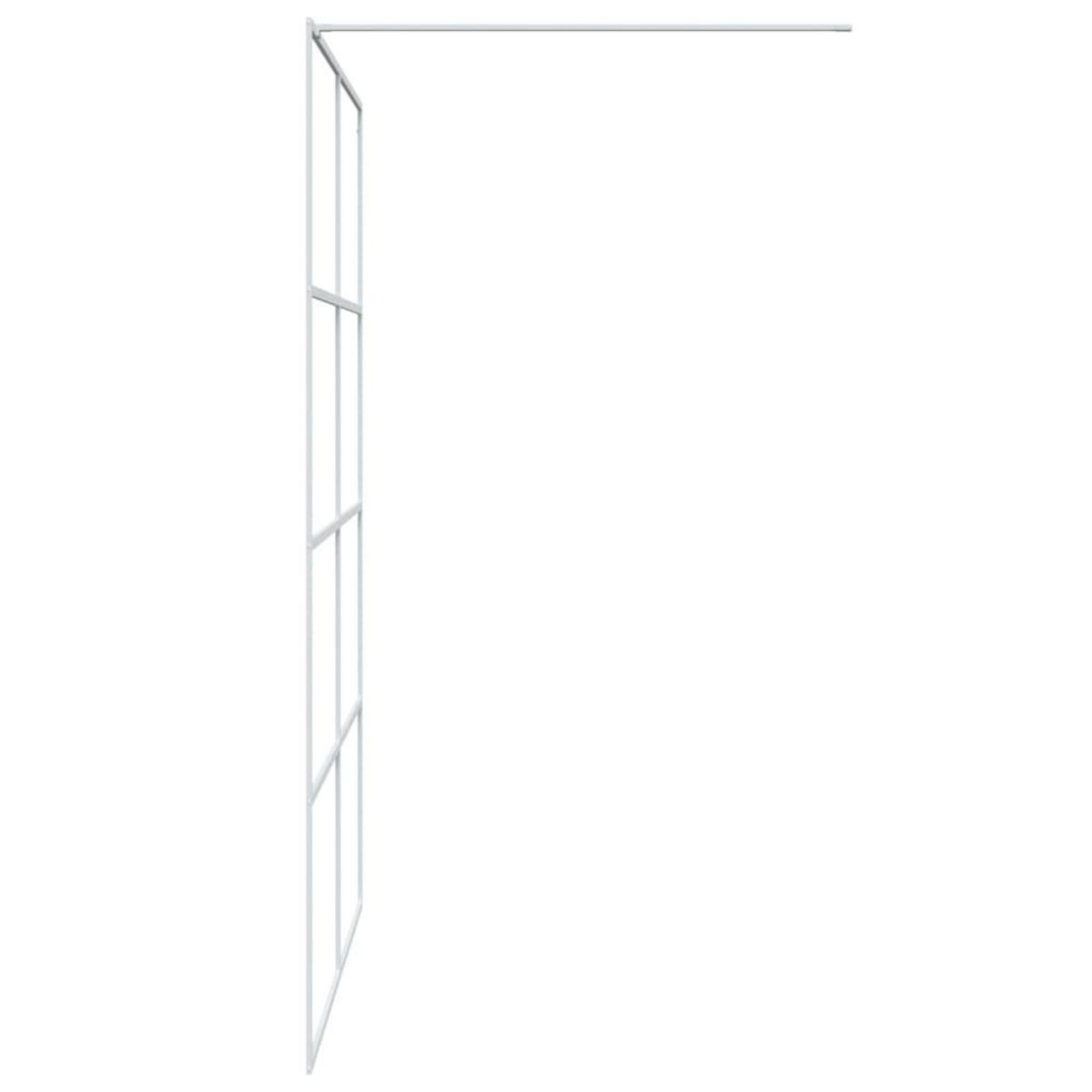 VIDAXL Paroi de douche Blanc 140x195 cm Verre ESG transparent