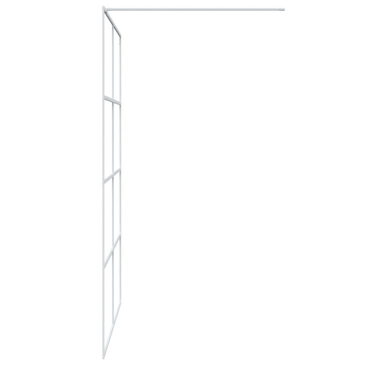 VIDAXL Paroi de douche Blanc 140x195 cm Verre ESG transparent