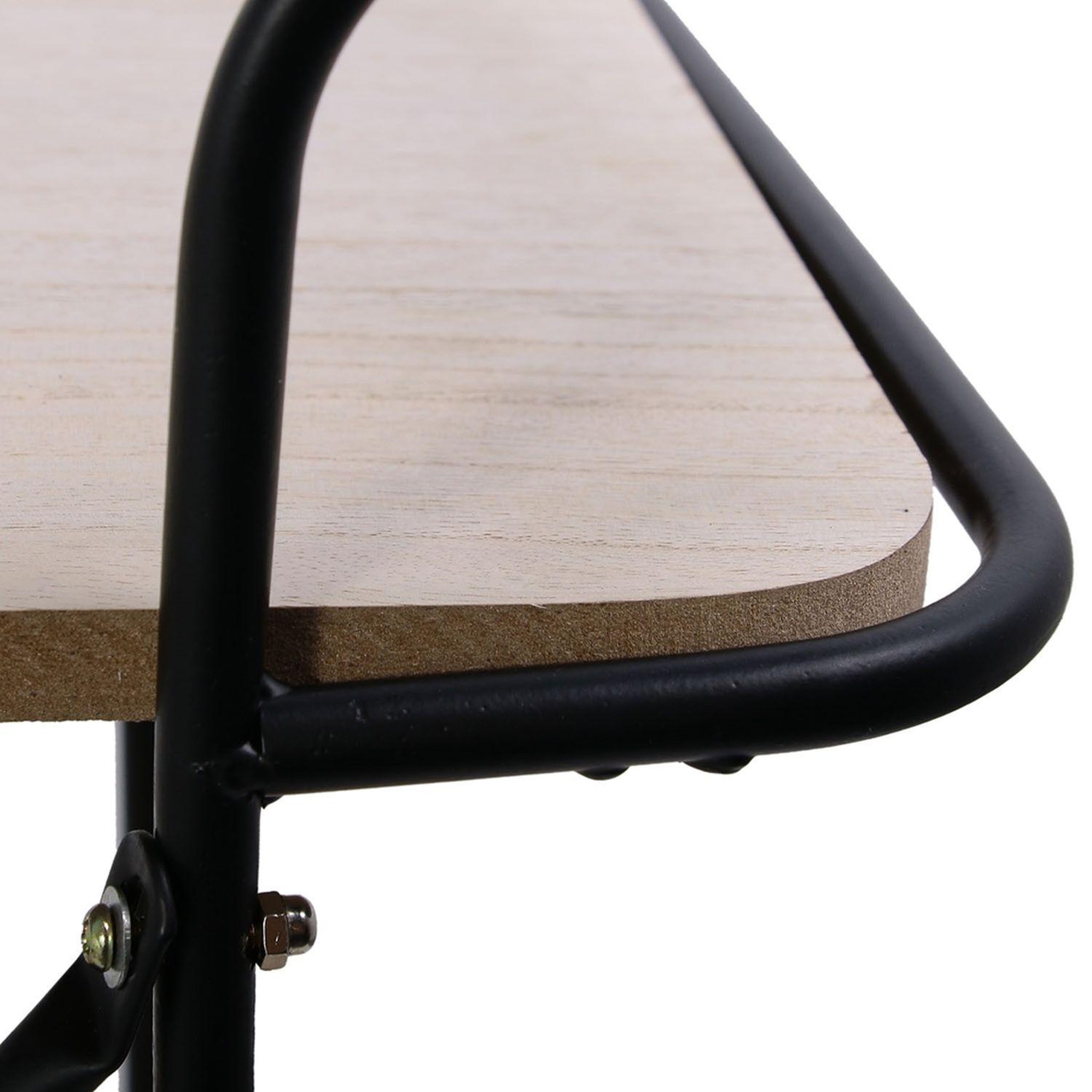 Voir la diapositive 5 : The Home Deco Factory Desserte de cuisine 3 étages en Métal et MDF Oscar - L.60xH.83cm - Noir