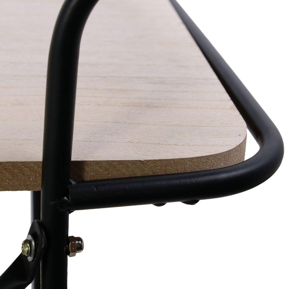 The Home Deco Factory Desserte de cuisine 3 étages en Métal et MDF Oscar - L.60xH.83cm - Noir