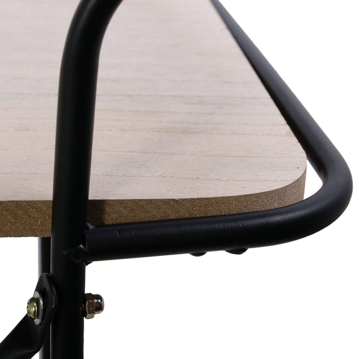 The Home Deco Factory Desserte de cuisine 3 étages en Métal et MDF Oscar - L.60xH.83cm - Noir