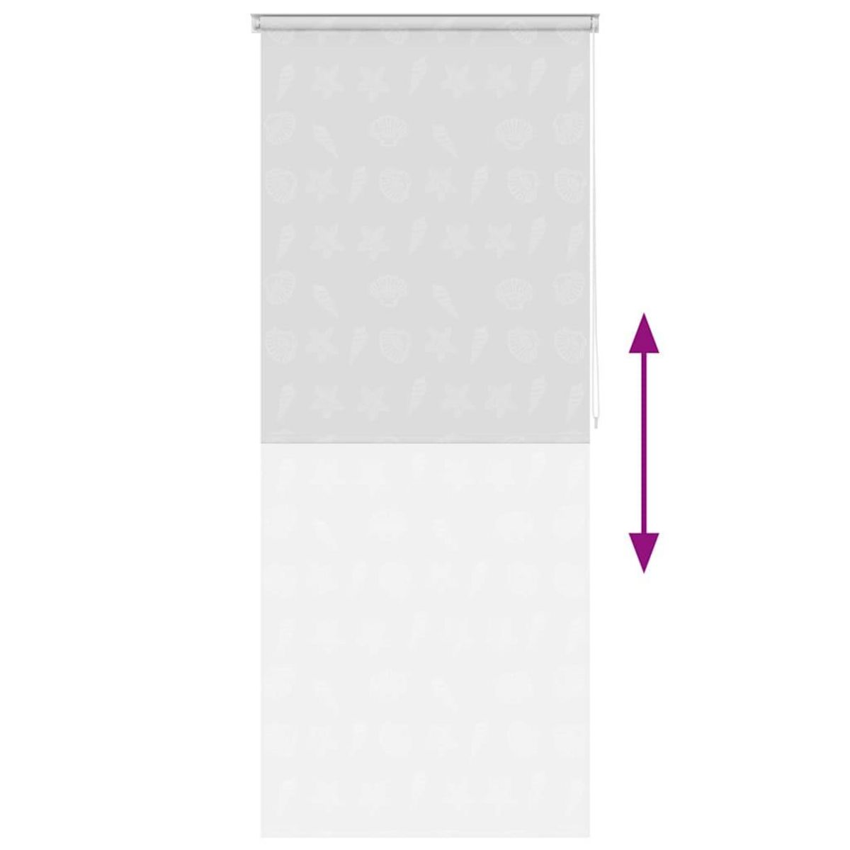 VIDAXL Store roulant de douche 120x240 cm Etoile de mer