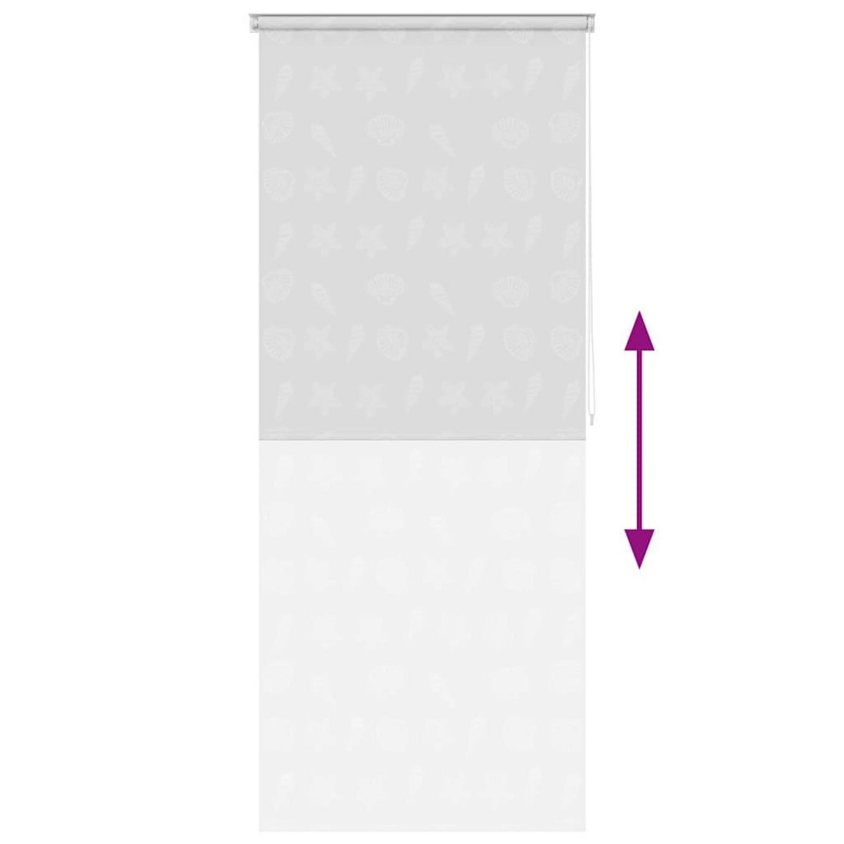 VIDAXL Store roulant de douche 120x240 cm Etoile de mer