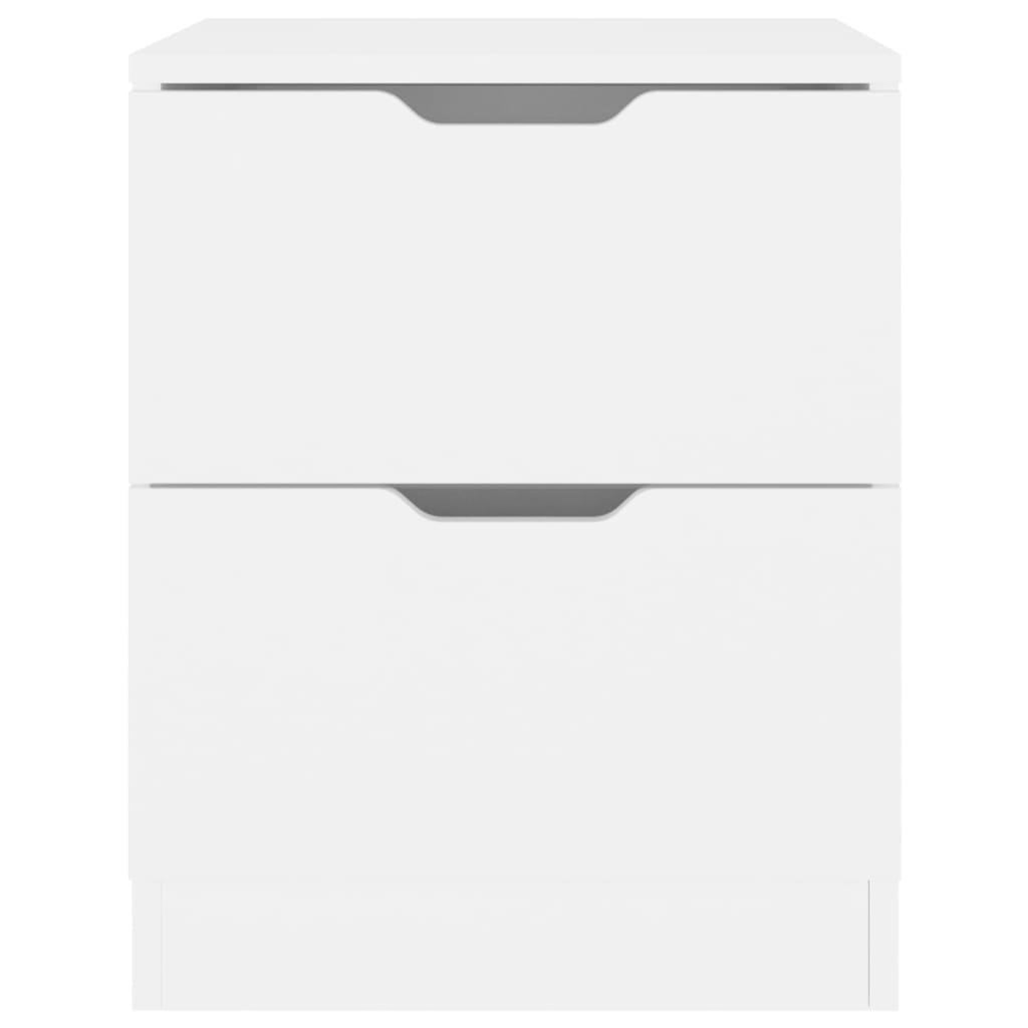 Voir la diapositive 4 : VIDAXL Tables de chevet 2 pcs blanc 40x40x50 cm bois d'ingenierie