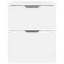 Voir la diapositive 4 : VIDAXL Tables de chevet 2 pcs blanc 40x40x50 cm bois d'ingenierie