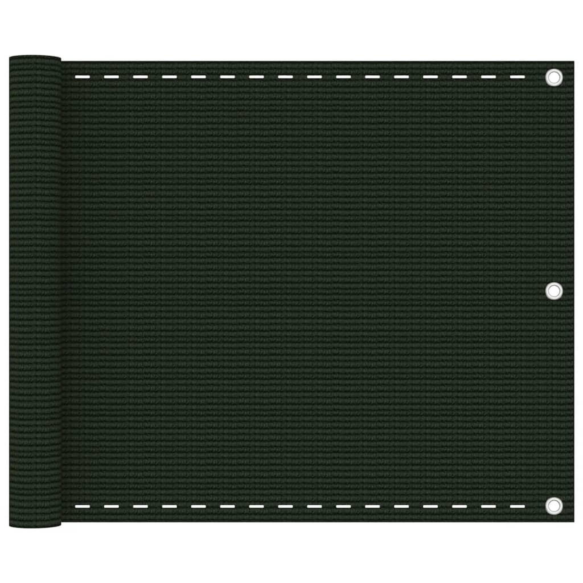 VIDAXL Ecran de balcon vert fonce 75x300 cm pehd