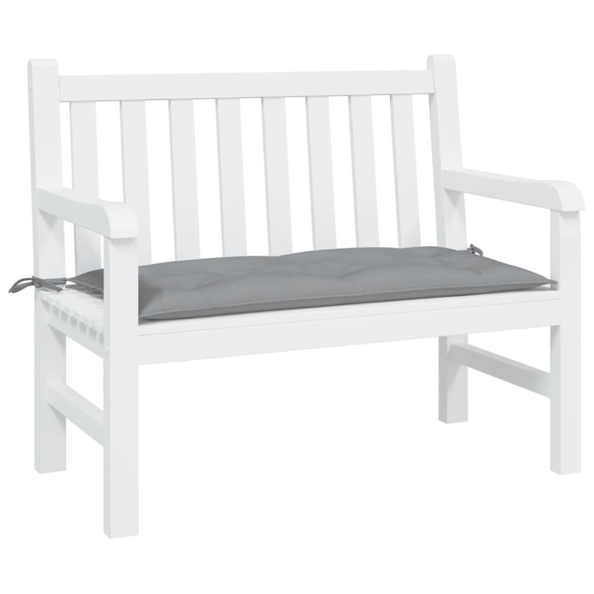 Voir la diapositive 3 : VIDAXL Coussin de banc de jardin gris 110x50x7 cm tissu oxford
