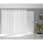 SOLEIL D'OCRE Voile à oeillets baie vitrée 280x250 cm NOEMIE, par Soleil d'Ocre. Coloris disponibles : Blanc, Marron