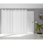 SOLEIL D'OCRE Voile à oeillets baie vitrée 280x250 cm NOEMIE, par Soleil d'Ocre. Coloris disponibles : Blanc, Marron