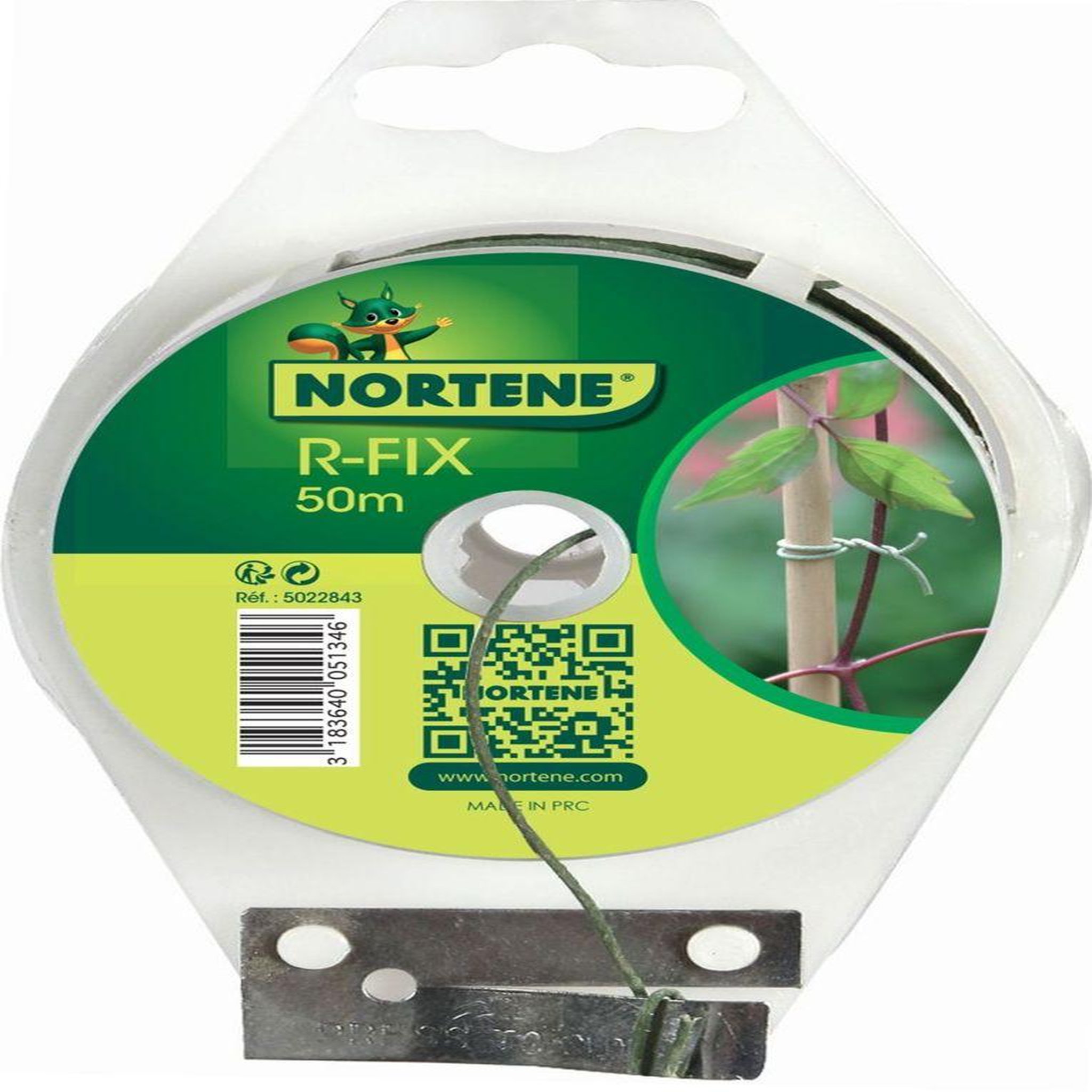 Nortene Lien en acier plastifié  R-Fix  - 50 m