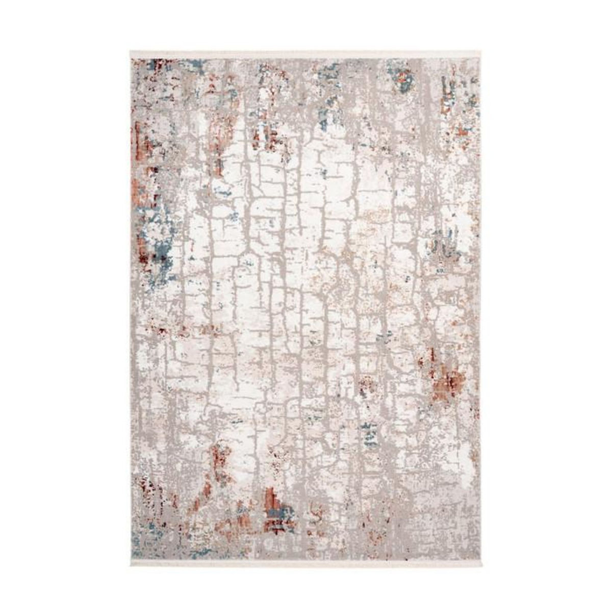 Paris Prix Tapis Vintage à Franges  Akropolis I  Gris & Rose