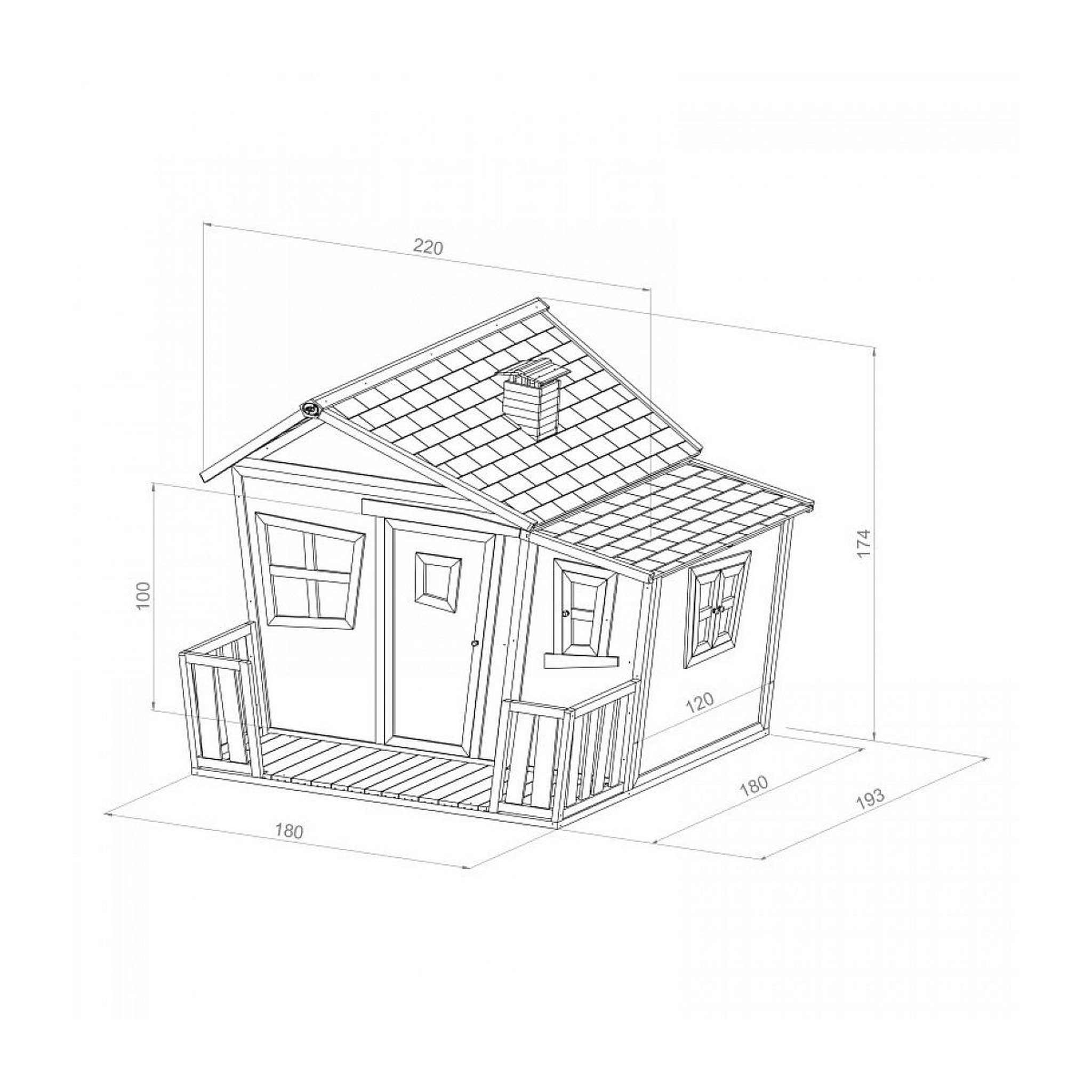 Voir la diapositive 3 : Axi House Axi cabane enfant lisa brun blanc