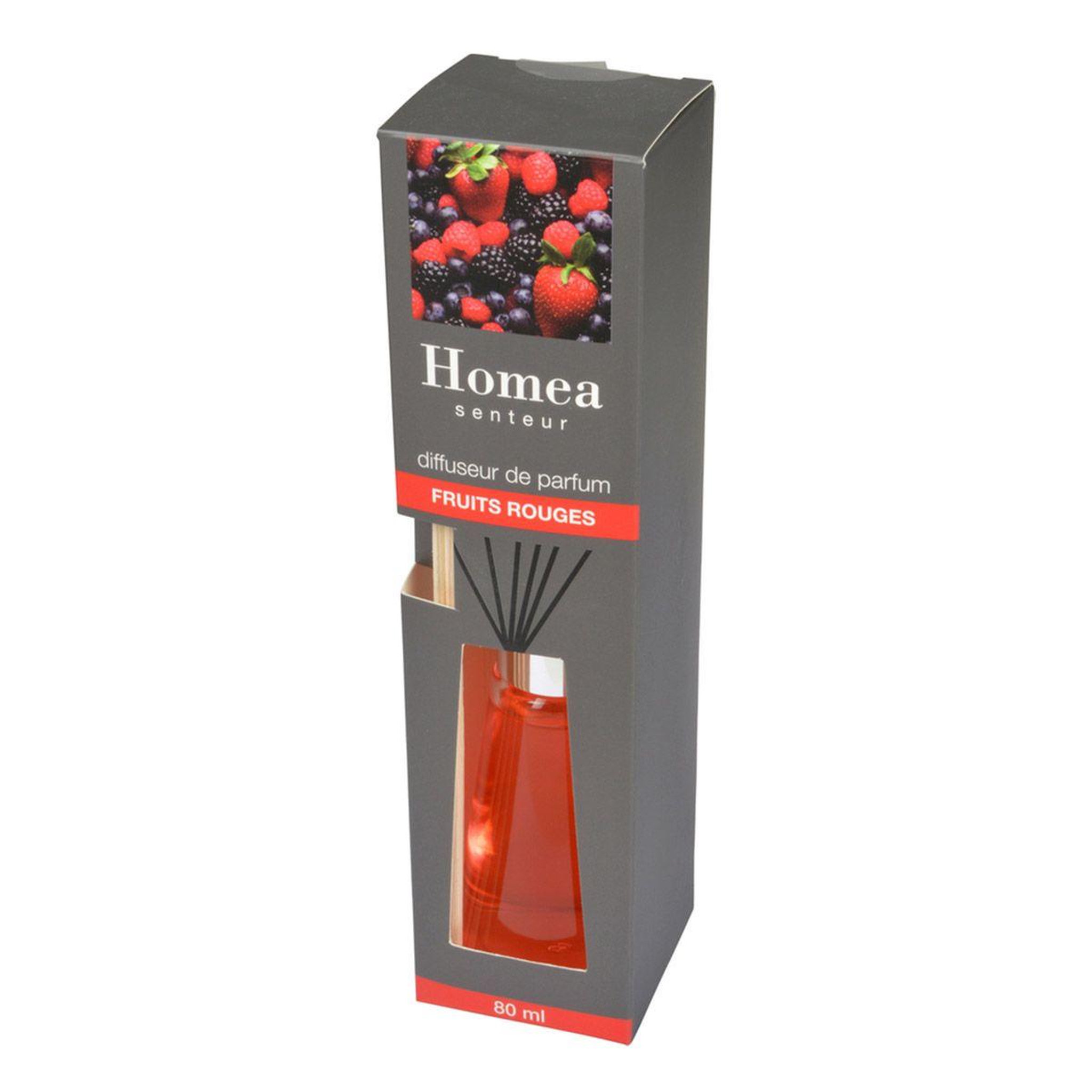 Voir la diapositive 2 : HOMEA Diffuseur de parfum  flacon  80ml fruits rouges