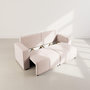 Voir la diapositive 3 : BEST MOBILIER Nicole - canapé droit 4 places convertible avec coffre en tissu
