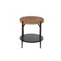 Voir la diapositive 2 : Paris Prix Table d'Appoint Avec Étagère  Mia  50cm Naturel & Noir