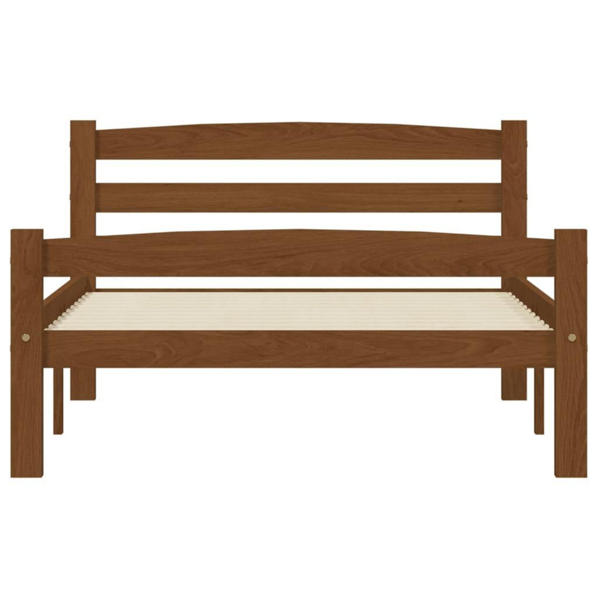 VIDAXL Cadre de lit sans matelas marron miel pin massif 100x200 cm